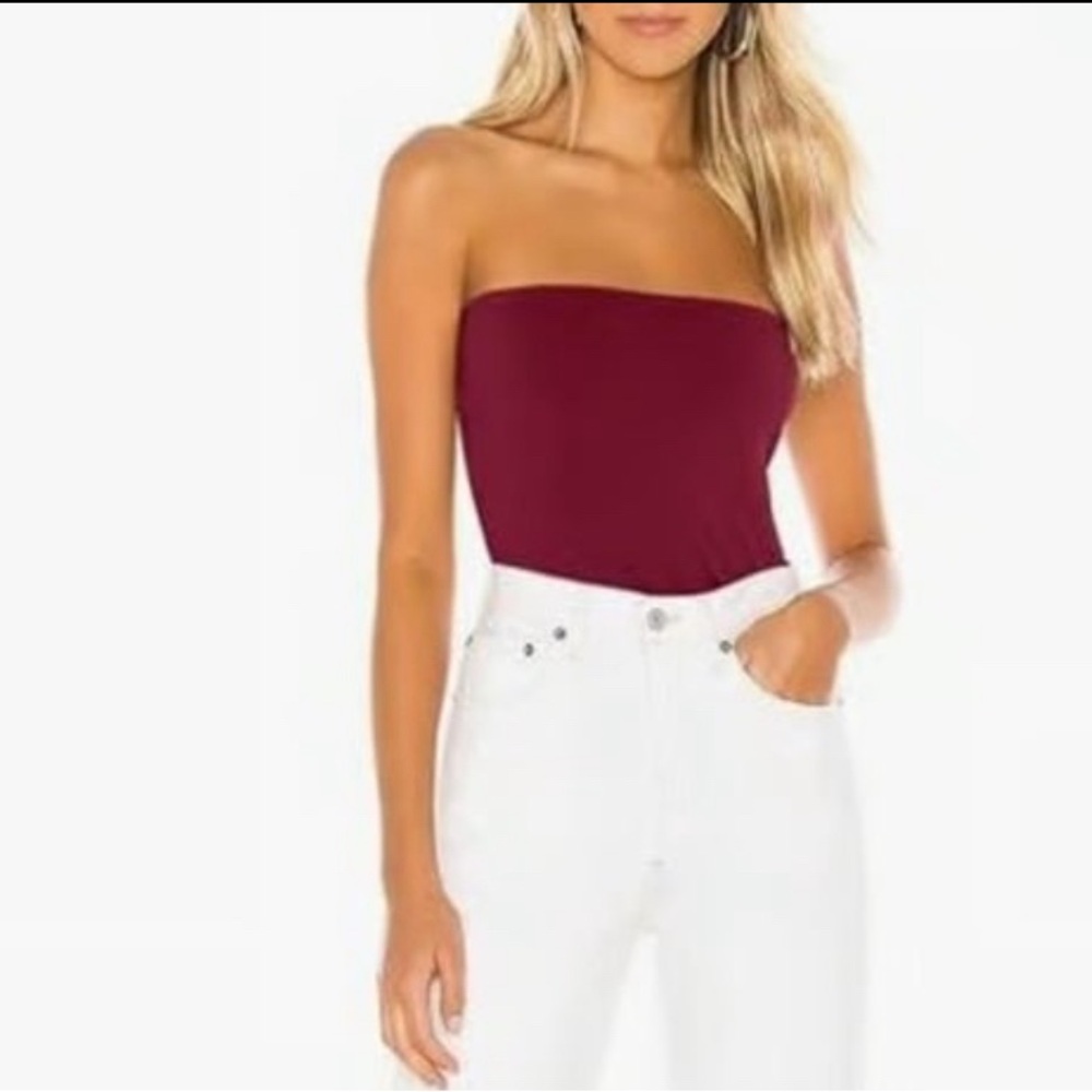 Women’s Size M Wine Red Cotton Tube Top
